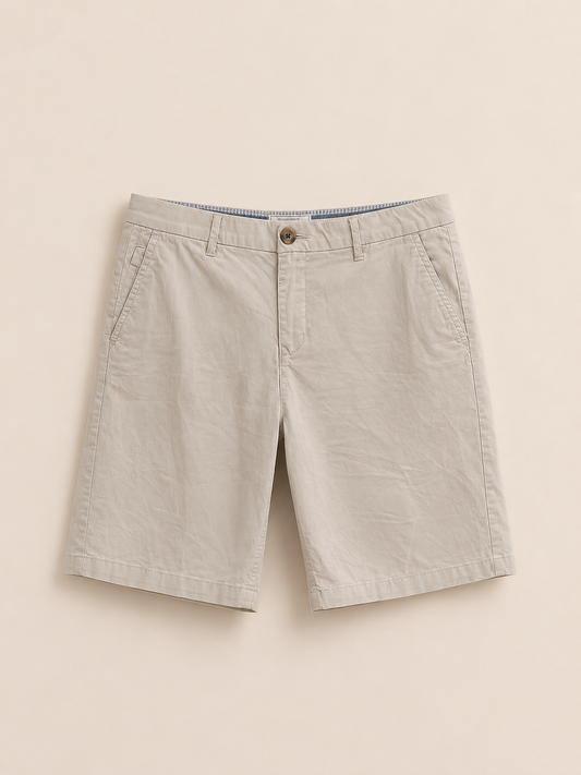 Beige Cotton Shorts