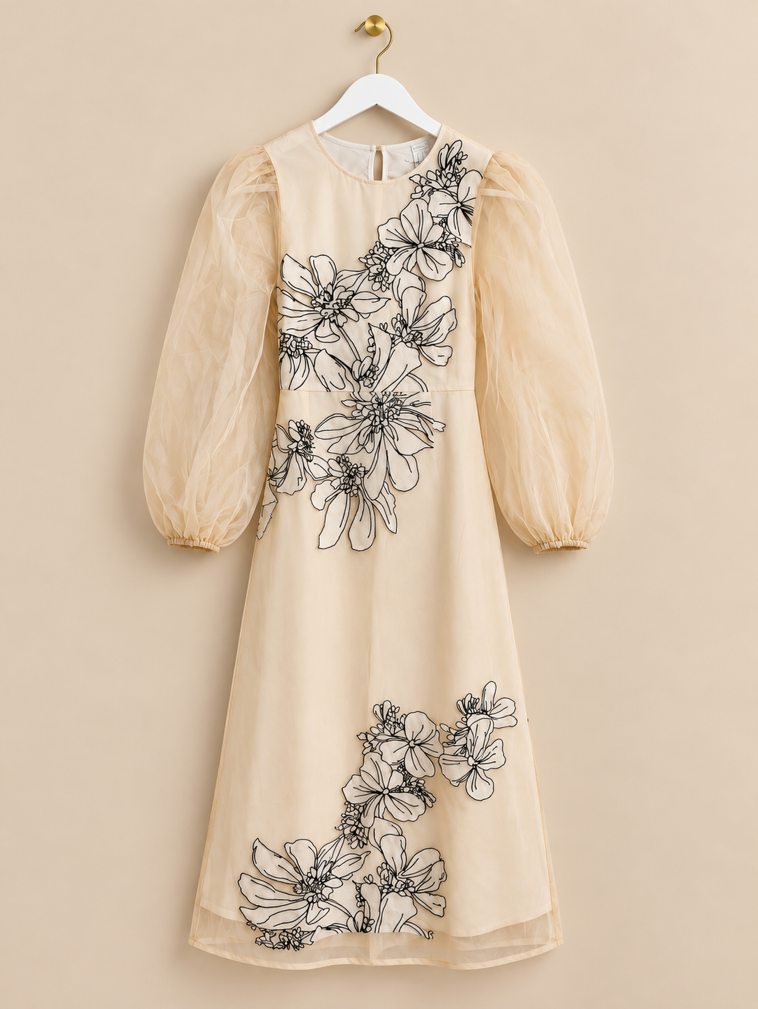 Peach Floral Occasion Dress