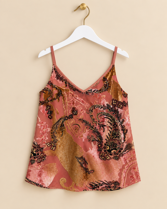 Pink Floral Vest Top
