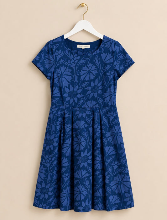 Blue Floral Cotton Dress