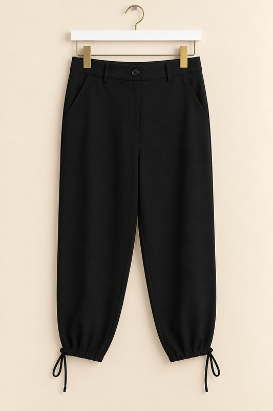 Black Cropped Trousers