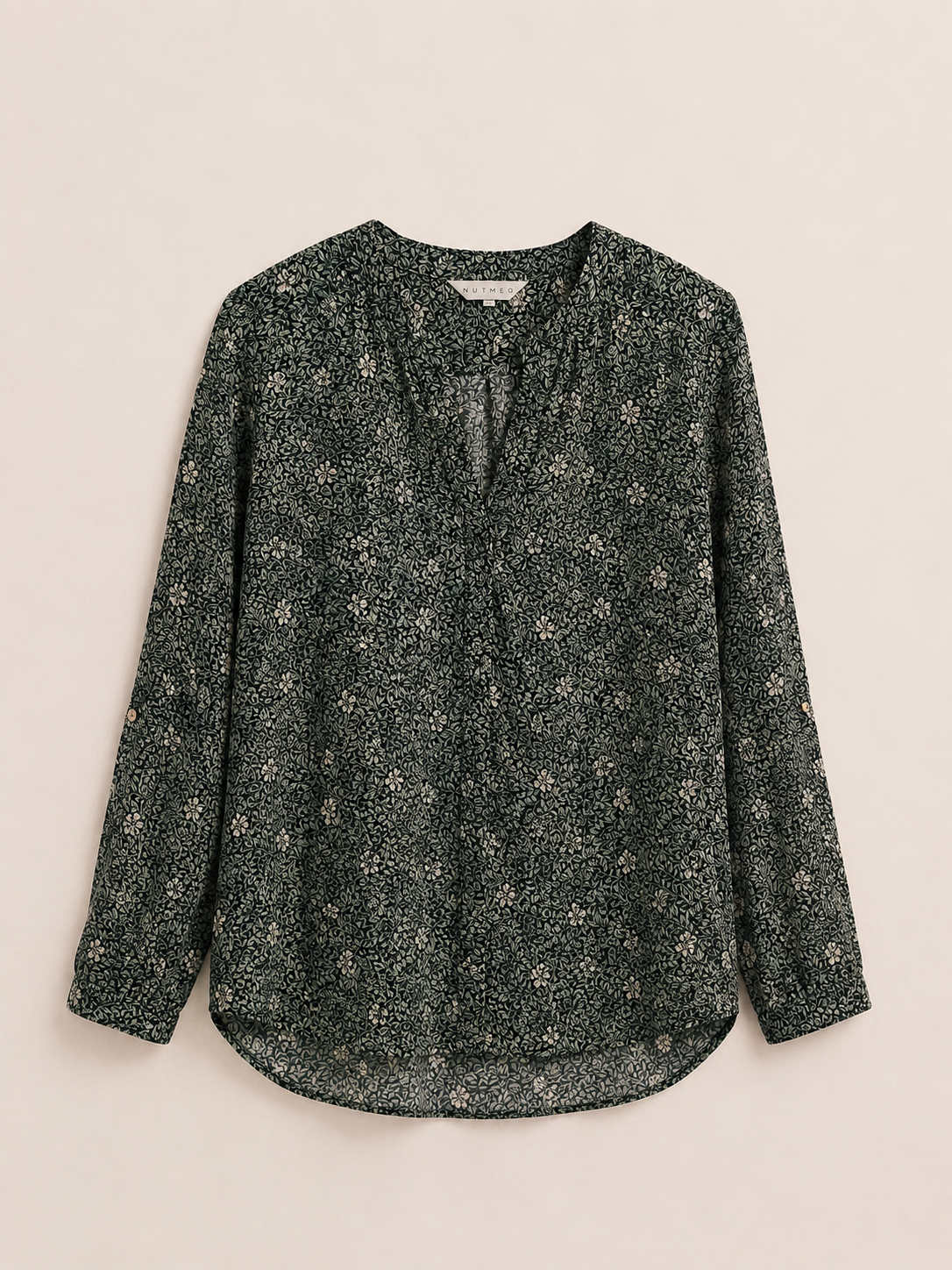 Green Floral Blouse