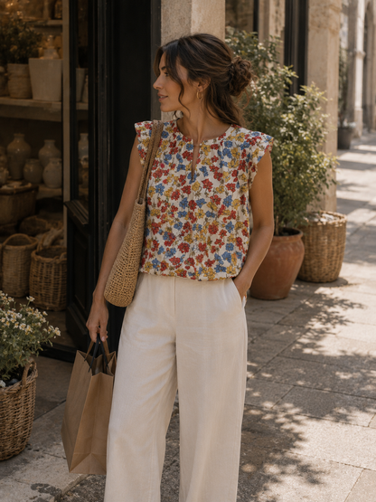 Floral Sleeveless Top