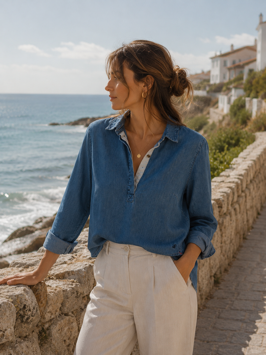 Blue Cotton Shirt