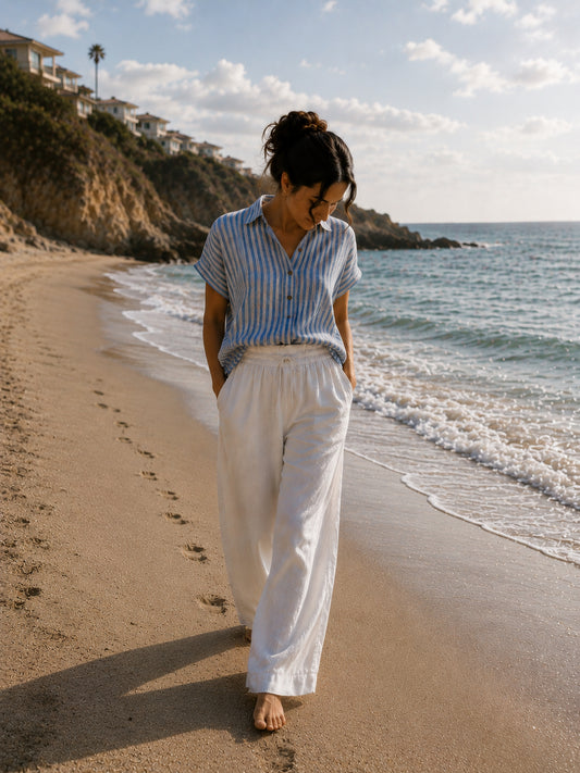 White Linen Trousers