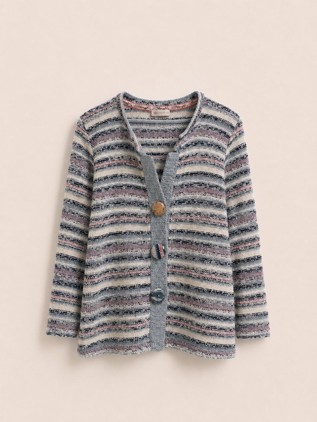 Blue Striped Cardigan