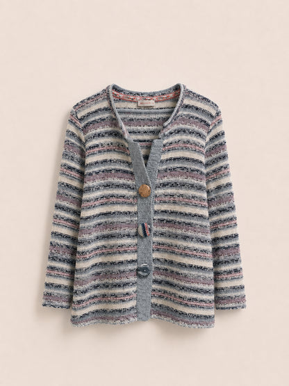 Blue Striped Cardigan