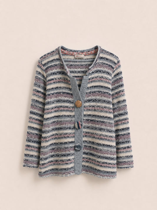 Blue Striped Cardigan