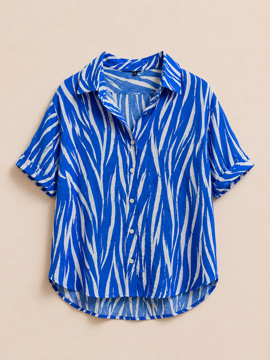 Blue & White Blouse