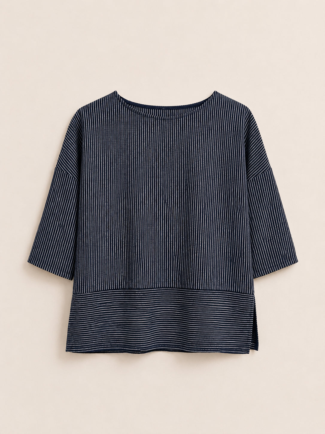 Navy Striped Top