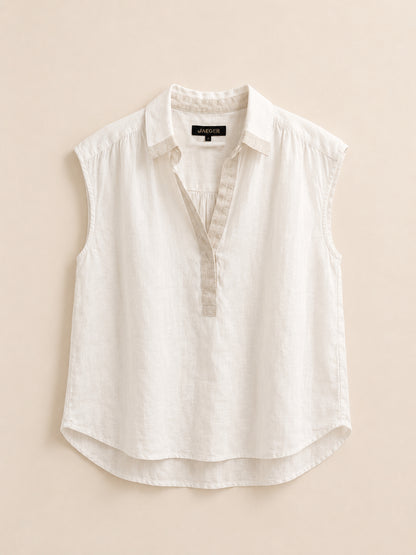White Linen Blouse