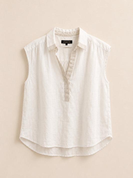 White Linen Blouse