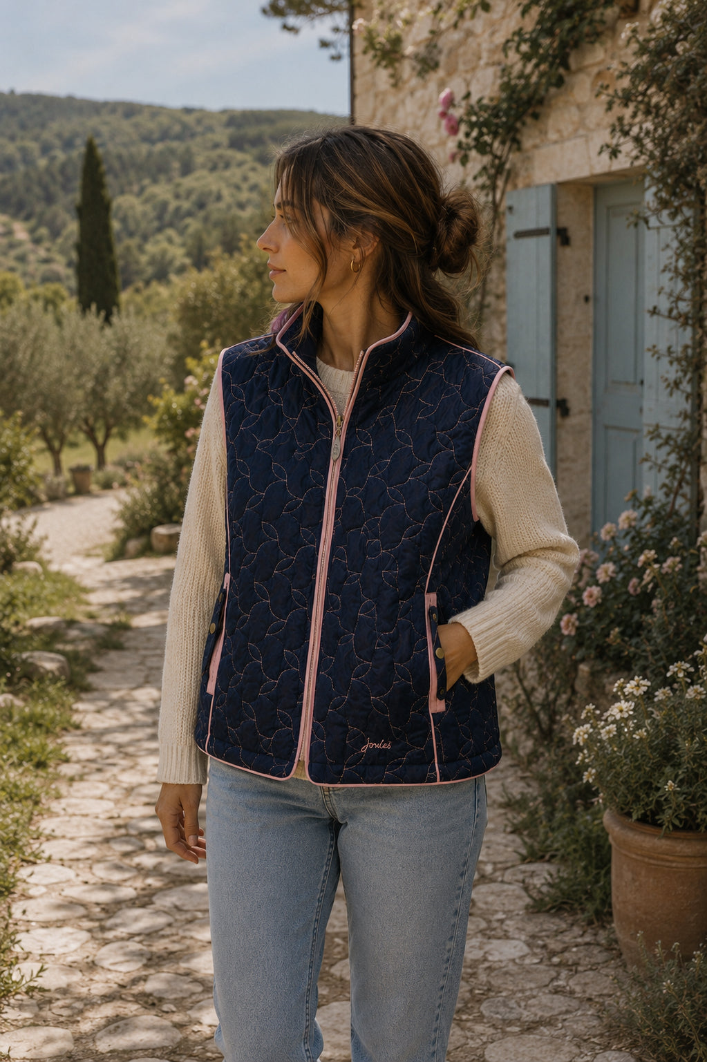 Navy & Pink Gilet