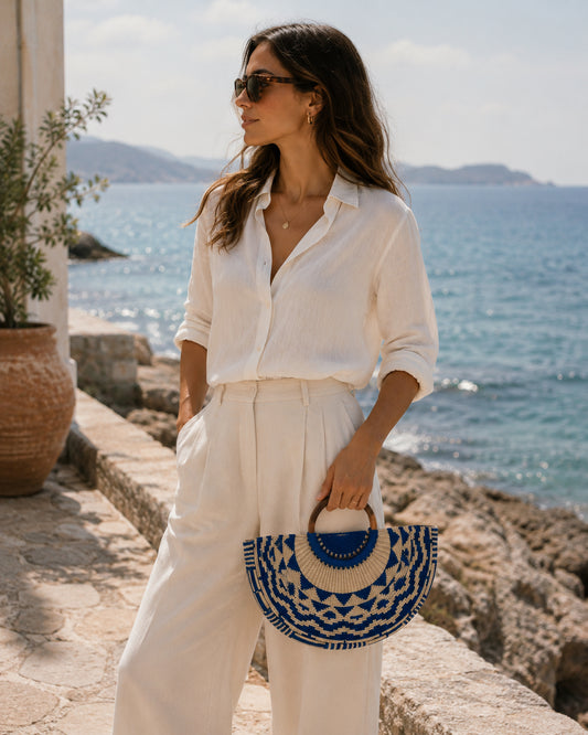 Blue Patterned Bag