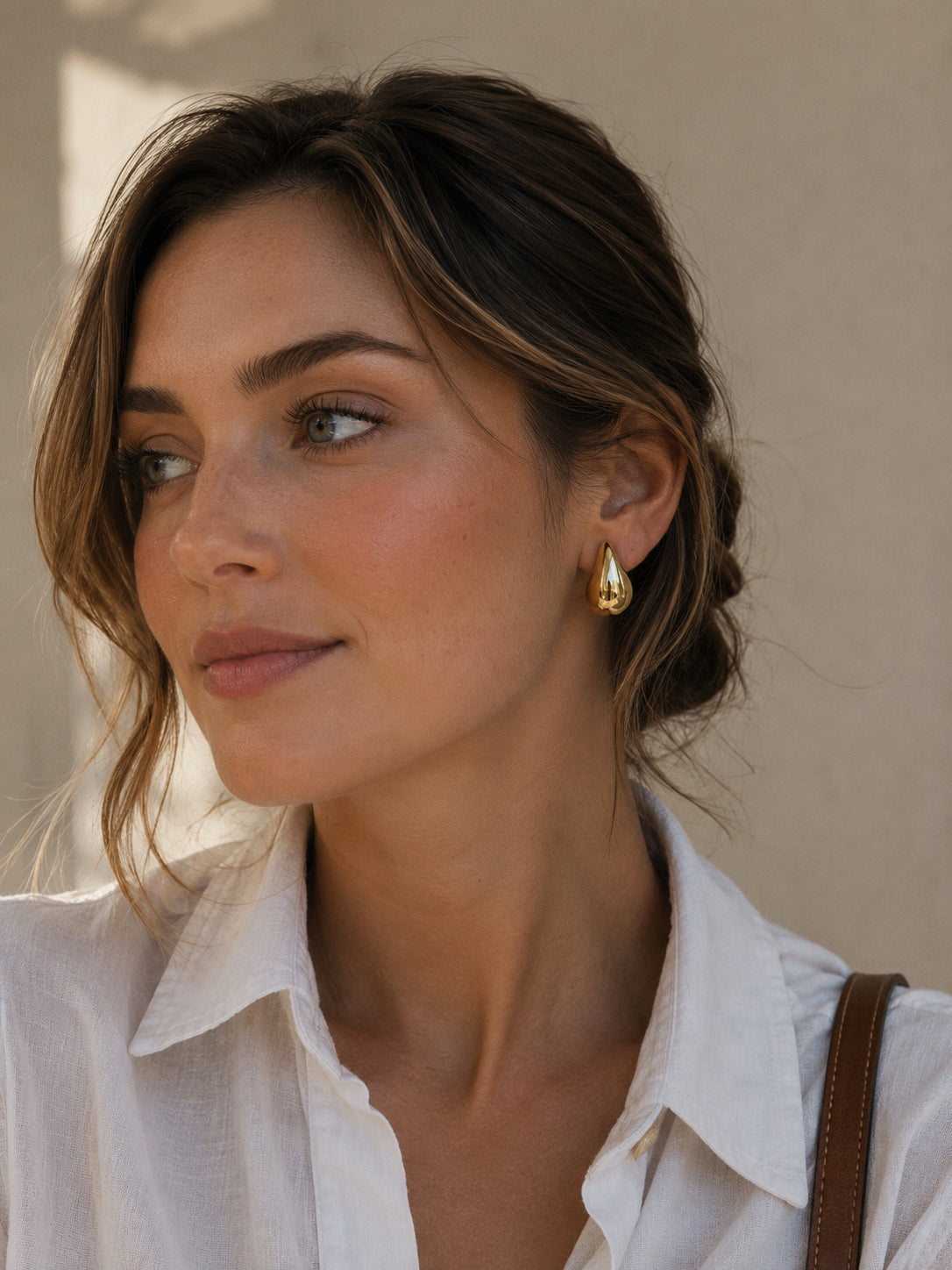 Teardrop Gold Earrings