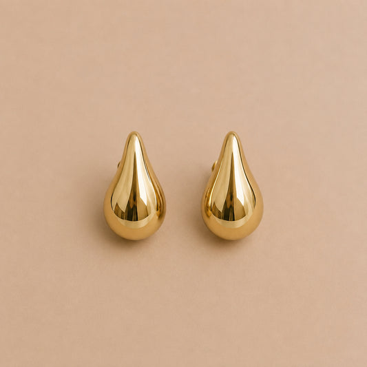Teardrop Gold Earrings