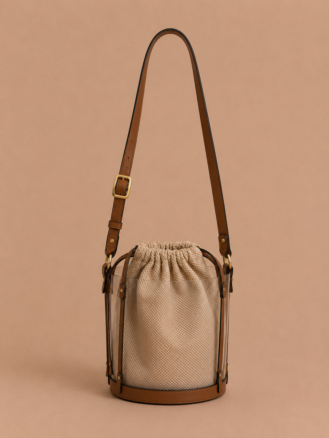 Beige Bucket Bag