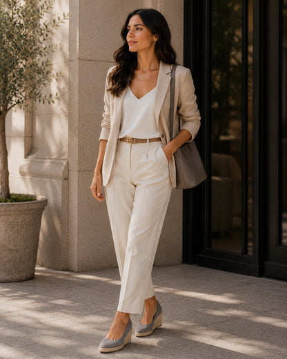 Grey Wedged Sandals