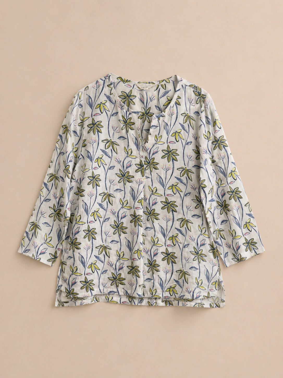 White Floral Blouse