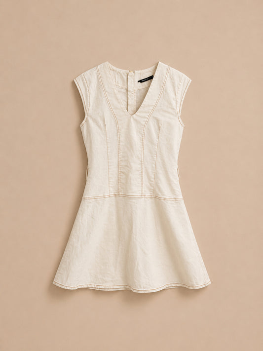 Cream Midi Dress