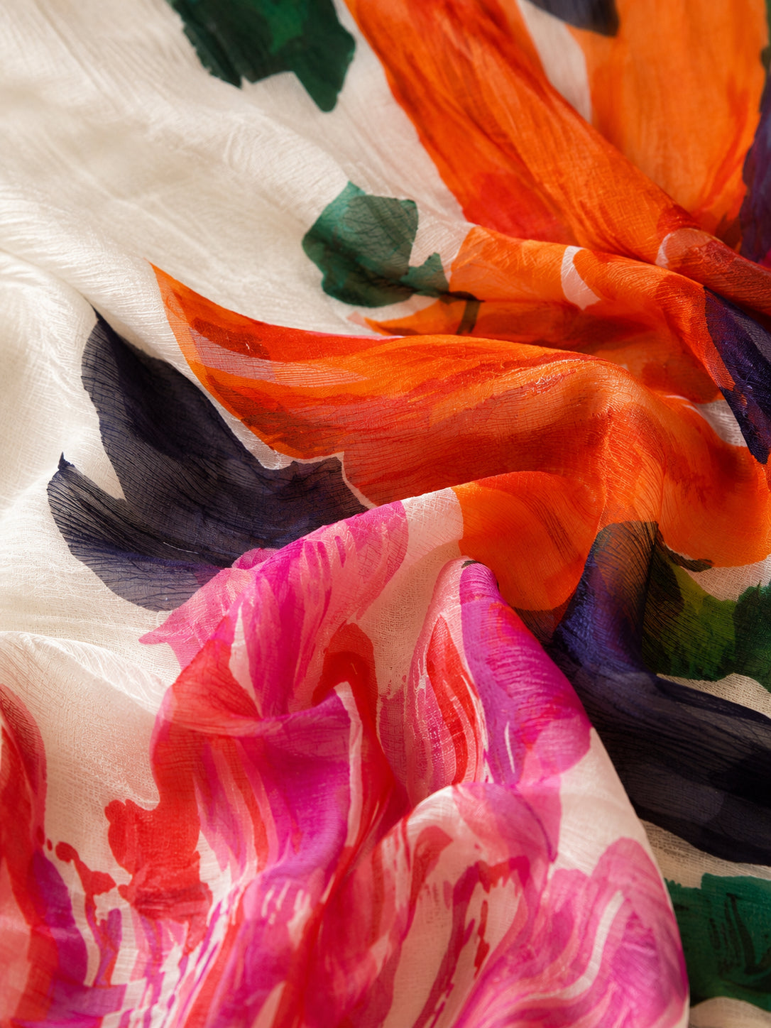 Floral Strapless Silk Top
