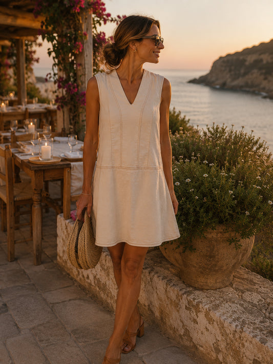 Cream Midi Dress
