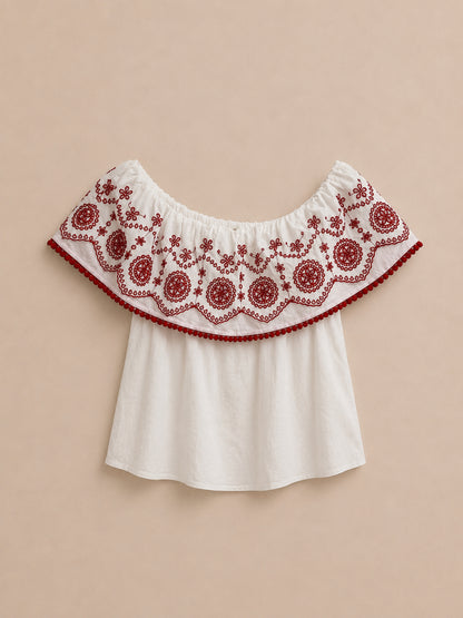 Off-The-Shoulder Floral Top
