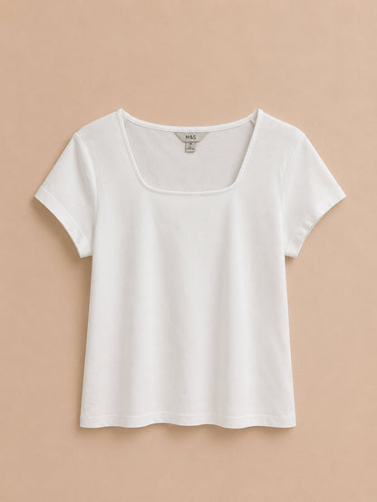 White Cotton T-Shirt