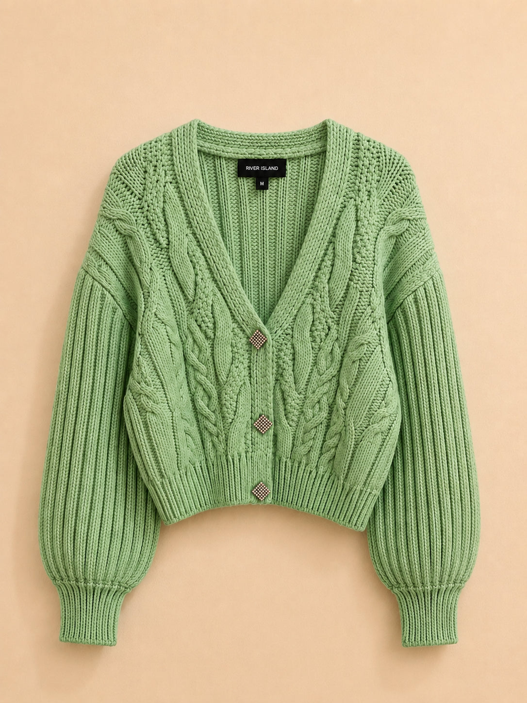 Green Chunky Cardigan