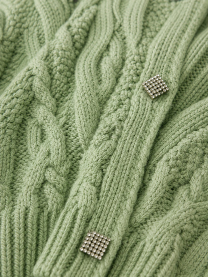 Green Chunky Cardigan