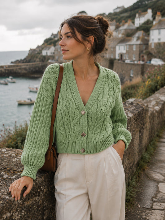 Green Chunky Cardigan