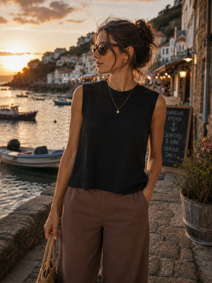 Black Plain Top