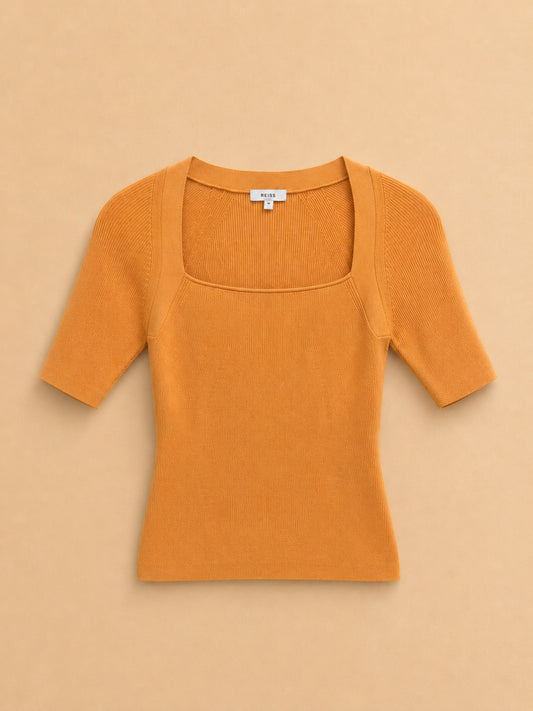 Orange Fitted Top