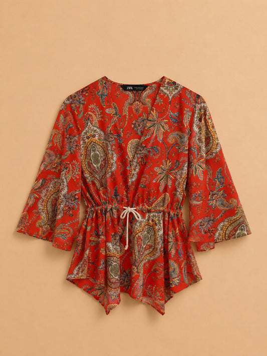 Paisley Kimono Top