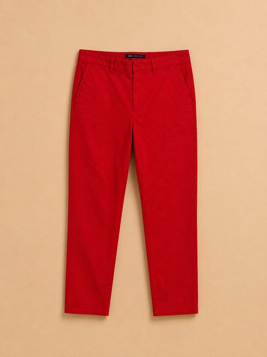 Red Cotton Trousers