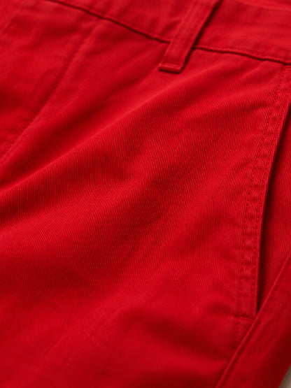 Red Cotton Trousers