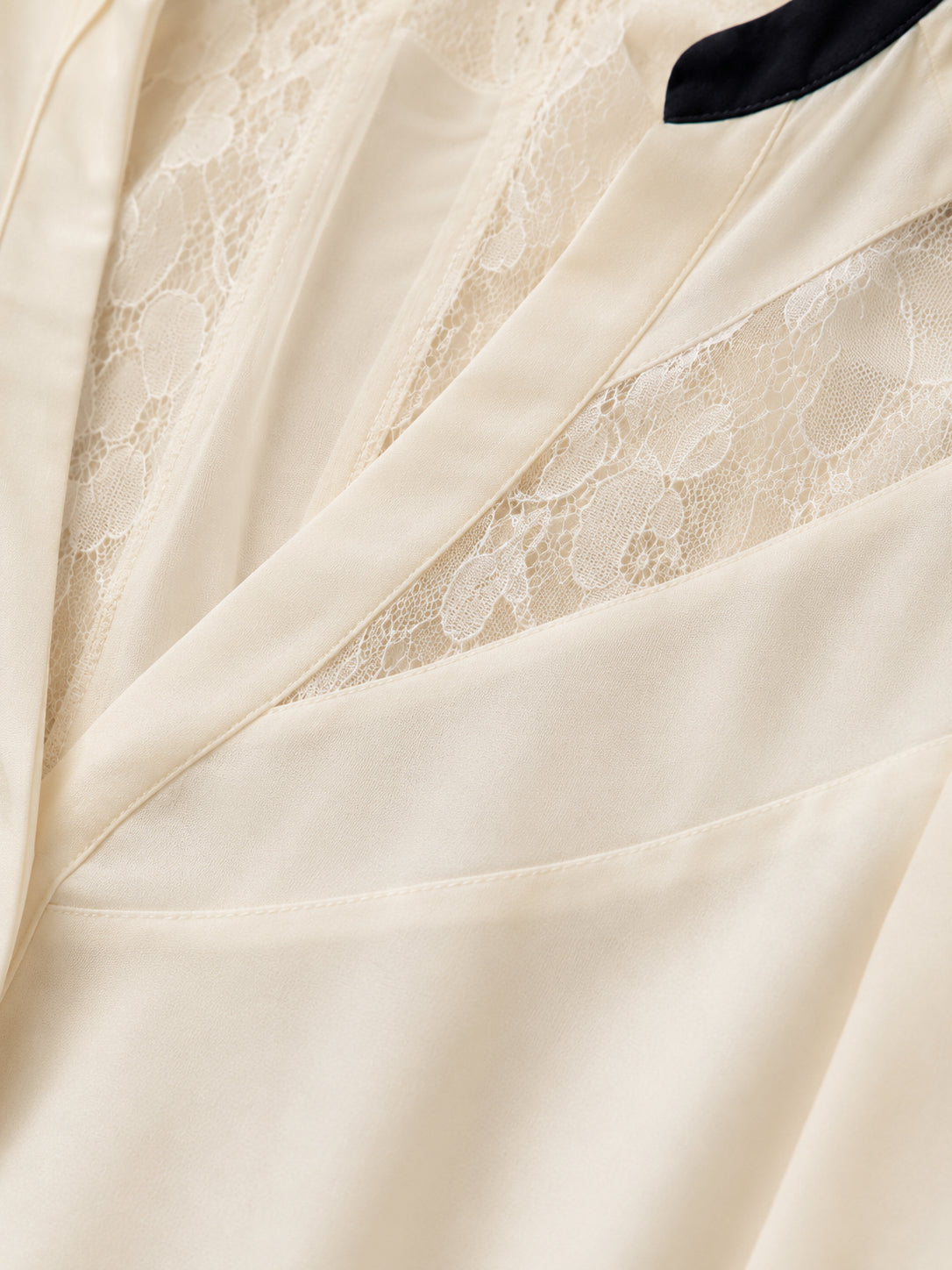Cream V-Neck Blouse