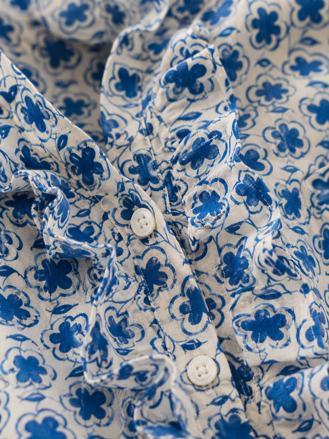 Blue Patterned Blouse