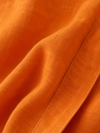 Orange Tie Front Shirt