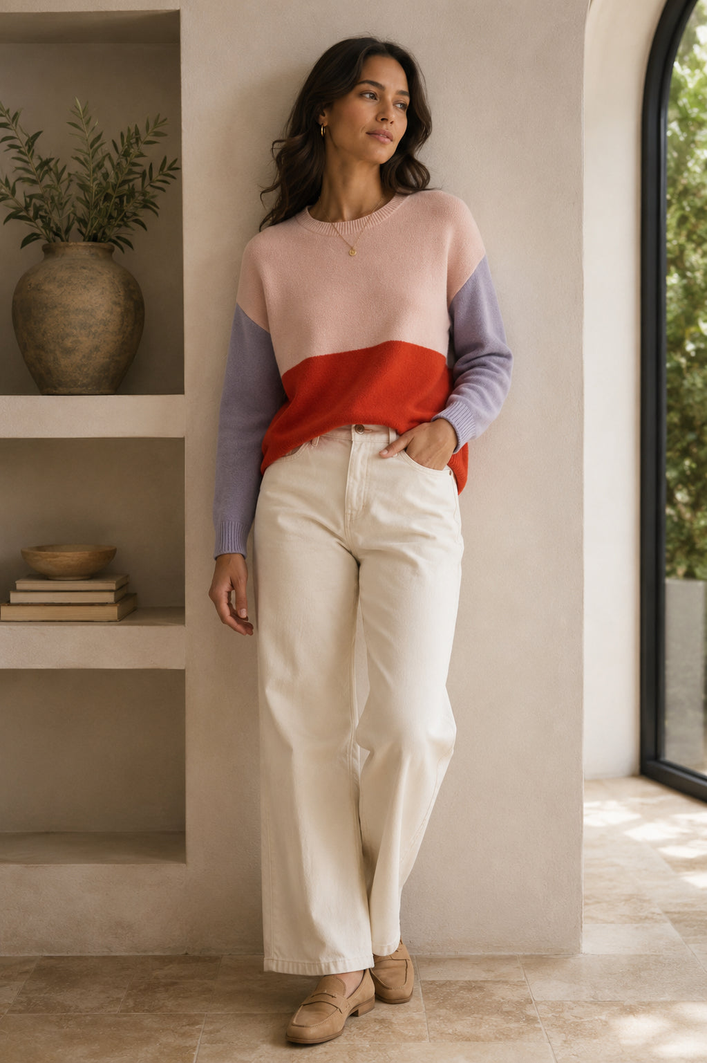 Wool & Cashmere Blend Striped Jumper