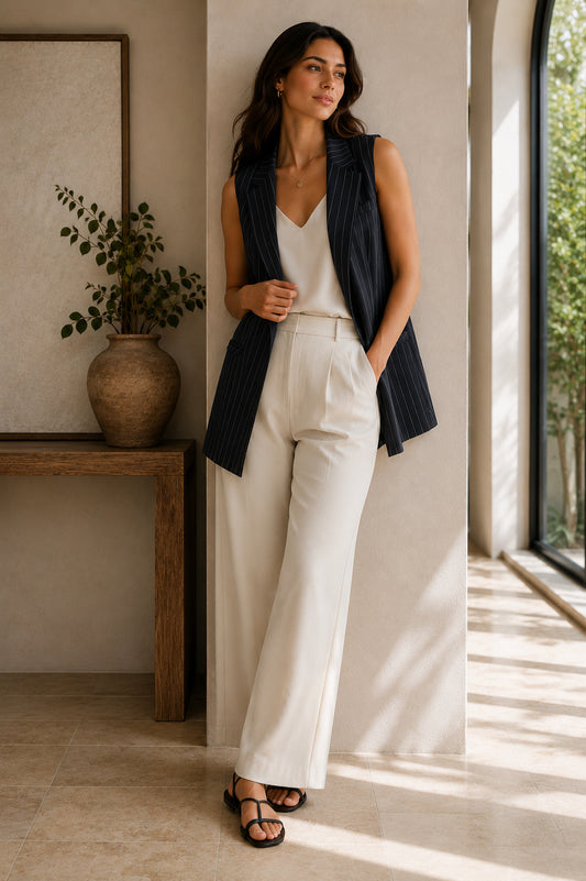 Black Striped Blazer