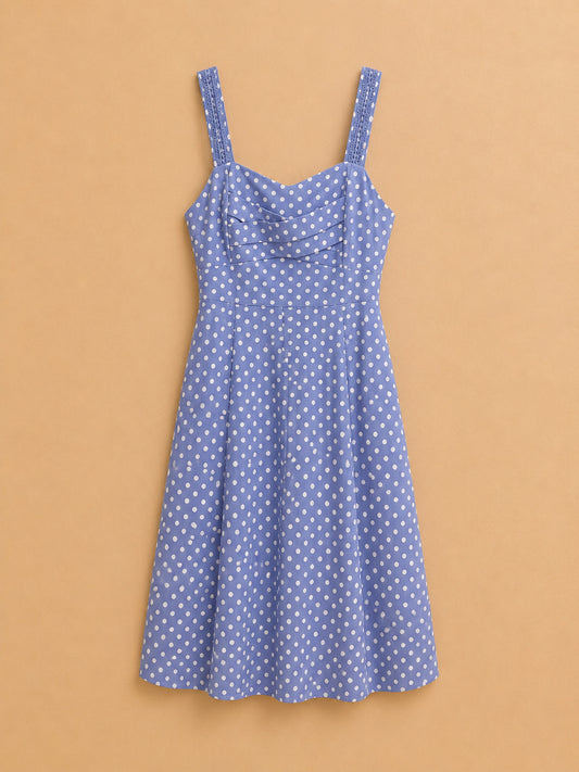 Blue Polka Dot Dress
