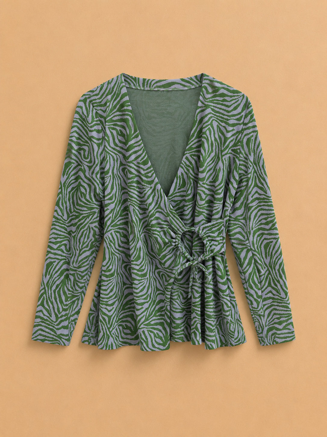 Green & Lilac Patterned Top