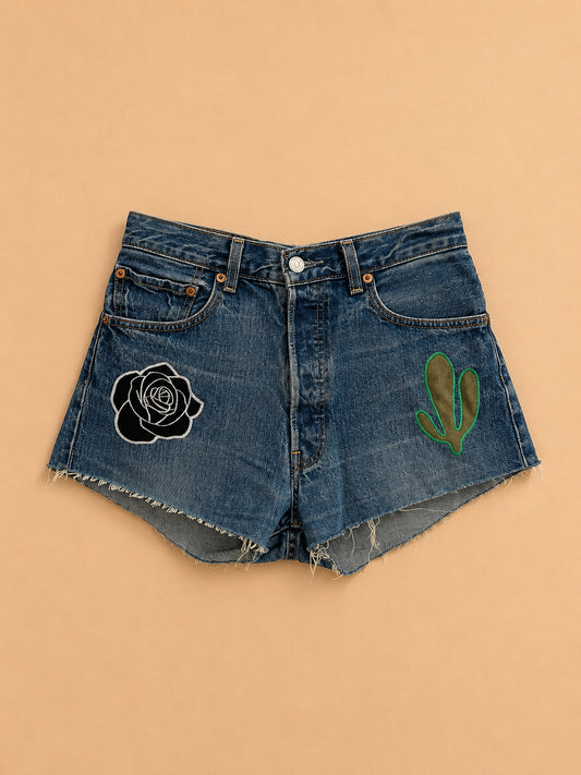 501 Patterned Denim Shorts