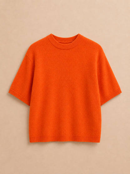 Orange Wool Blend Jumper