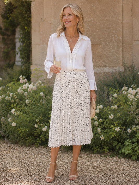 White Polka Dot Skirt