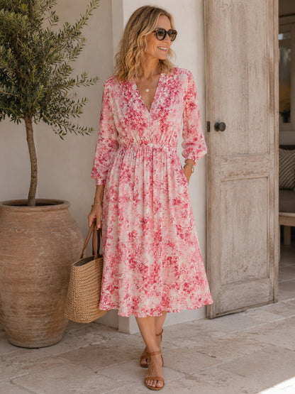 Pink Floral Occasion Dress