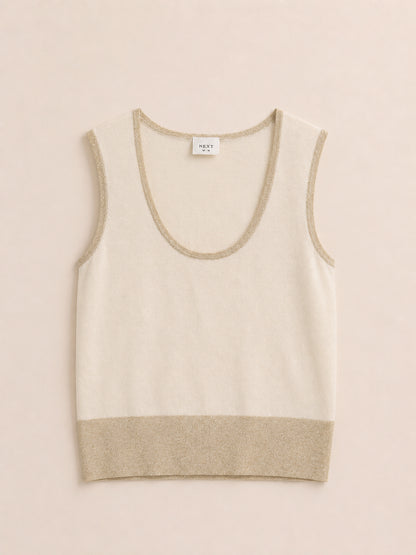 Cream Vest Top