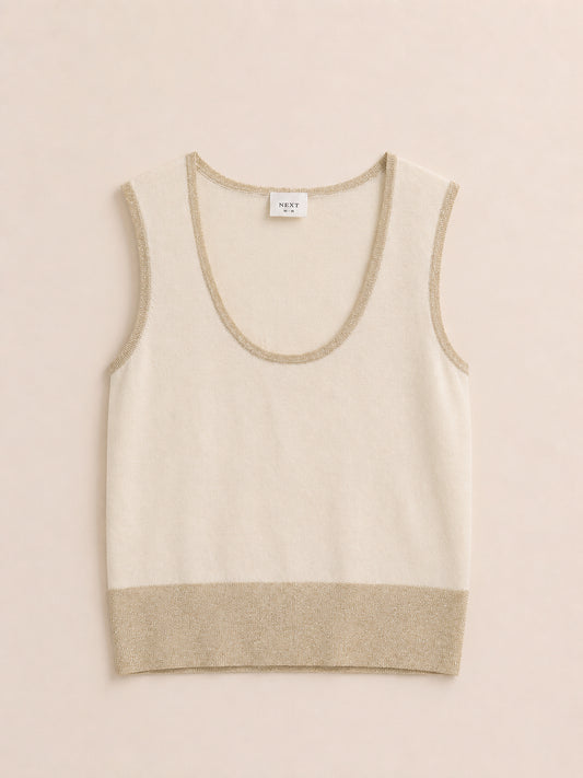 Cream Vest Top