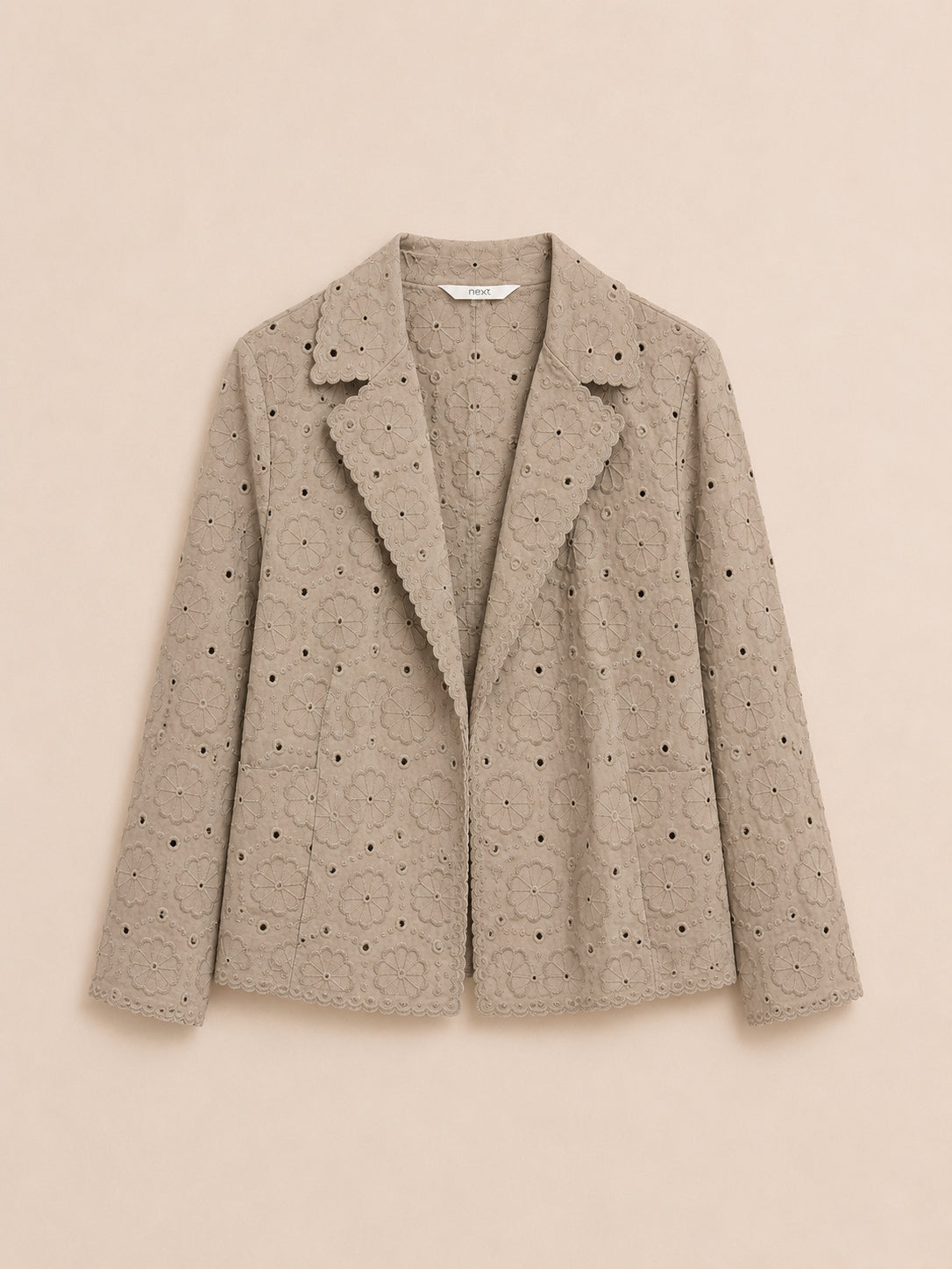 Beige Linen Blend Blazer